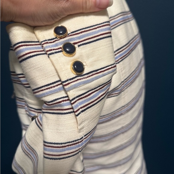 Tory Burch Striped Women's Cotton  Jacket 4 - Picture 6 of 9